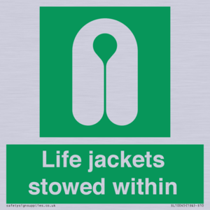 Life jackets stowed within